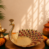 Decorative Plastic Peacock Feather Plate