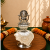 Lakshmi Diya – Gun Metal White Finish